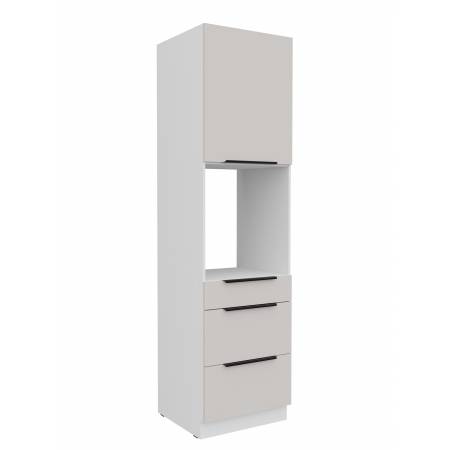 Zabudowa piekarnika z szufladami 60 cm kaszmir + biały CAROL 60 DPS-210 3S1F